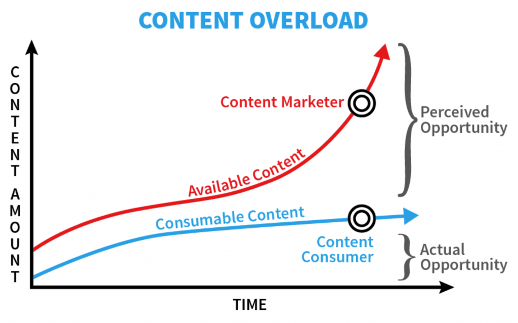 siti web di successo: content overload